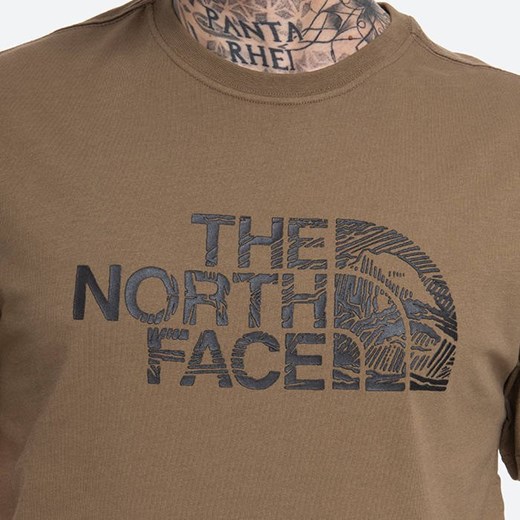 T-shirt męski The North Face z napisami z krótkim rękawem 