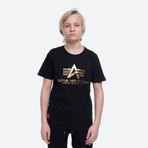 Czarny t-shirt chłopięce Alpha Industries 