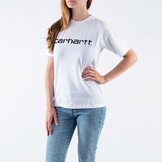 Koszulka damska Carhartt WIP W' S/S Script T-Shirt I028442 WHITE/BLACK Carhartt Wip S SneakerStudio.pl