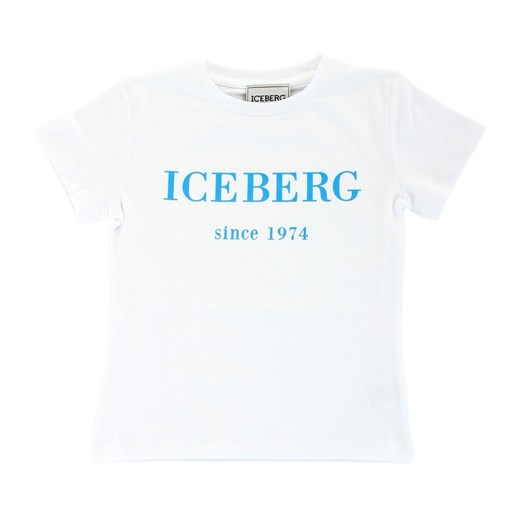 Biała bluzka dziewczęca Iceberg z krótkim rękawem 