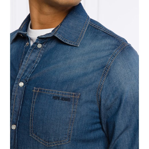 Koszula męska Pepe Jeans casual z długim rękawem z klasycznym kołnierzykiem