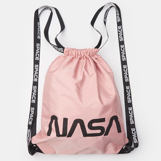 Sinsay - Plecak worek NASA - Różowy Sinsay Jeden rozmiar okazyjna cena Sinsay