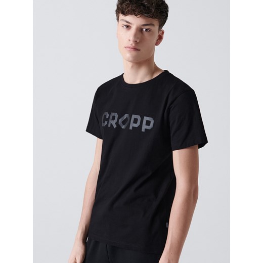 Cropp - Koszulka z nadrukiem Cropp - Czarny Cropp XXL promocja Cropp