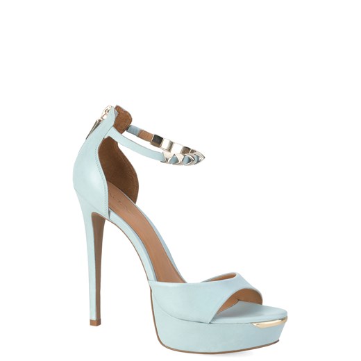 Turkusowe półsandały kazar-com niebieski cholewki