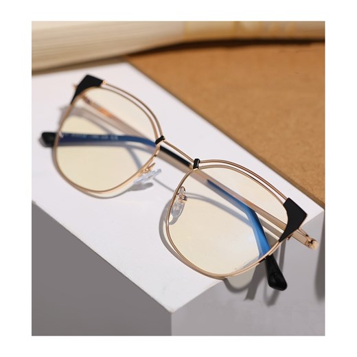 Okulary kocie do komputera damskie z filtrem BLUE Light zerówki 2565 ze sklepu Stylion w kategorii Okulary zerówki damskie - zdjęcie 109763884