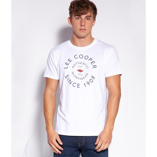 T-shirt z nadrukiem WORKWEAR 0027 WHITE Lee Cooper XL Lee Cooper