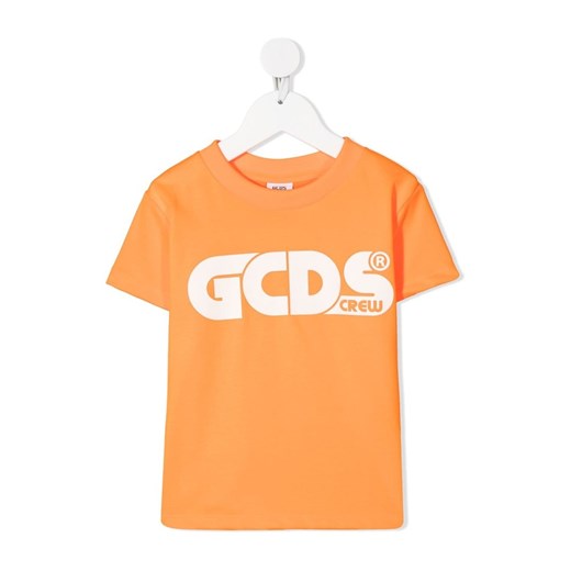 Pomarańczowa t-shirt chłopięce Gcds z krótkimi rękawami 