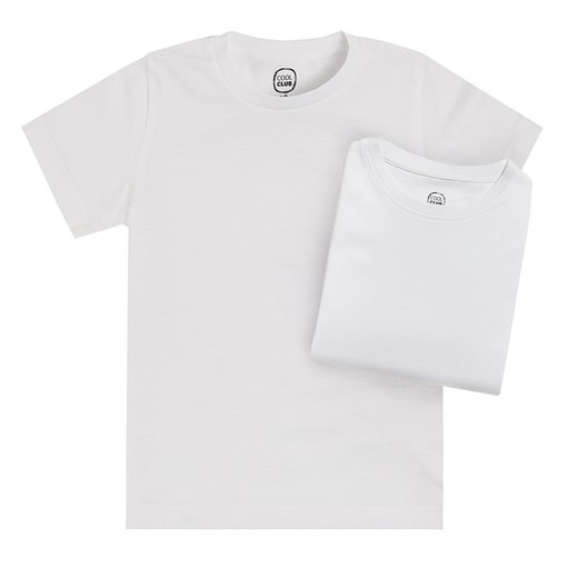 Biały t-shirt chłopięce Cool Club z krótkimi rękawami 