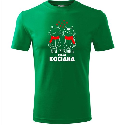 T-shirt męski TopKoszulki.pl z krótkim rękawem na wiosnę z napisem 