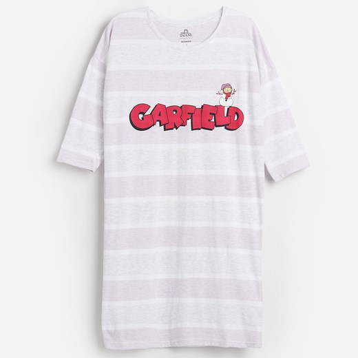 Reserved - Koszula nocna z nadrukiem Garfield - Szary Reserved S Reserved promocja