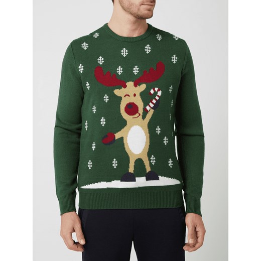 Sweter z bożonarodzeniowym motywem Montego XXL okazyjna cena Peek&Cloppenburg 