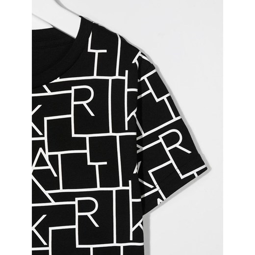 Karl Lagerfeld t-shirt chłopięce czarny w nadruki 