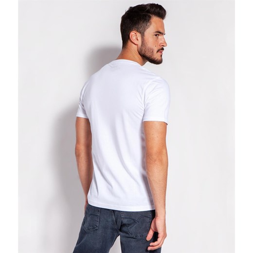 T-shirt Slim z nadrukiem LINES 3030 WHITE Lee Cooper L Lee Cooper
