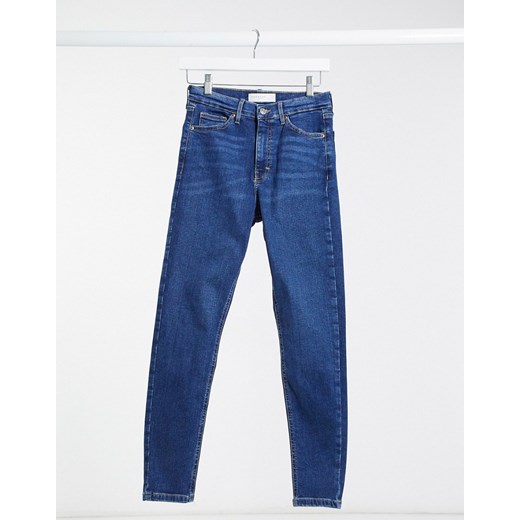 Topshop – Jamie – Obcisłe jeansy w nasyconym niebieskim kolorze Topshop W32L32 Asos Poland