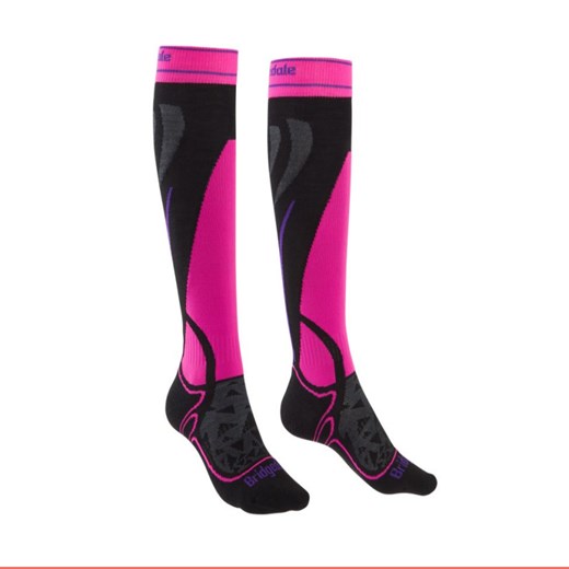 Damskie skarpety Bridgedale Ski Midweight Black - Purple EUR 35-37 Bridgedale EUR 35-37 Outdoorlive.pl