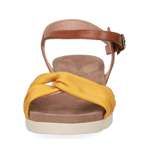 Skórzane sandały "Gipsy" w kolorze jasnobrązowo-żółtym Caprice 39 wyprzedaż Limango Polska