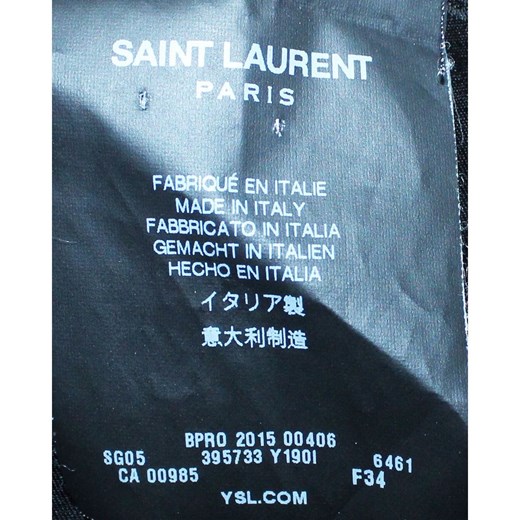 Bluzka damska Saint Laurent Vintage z dekoltem w serek z haftem 