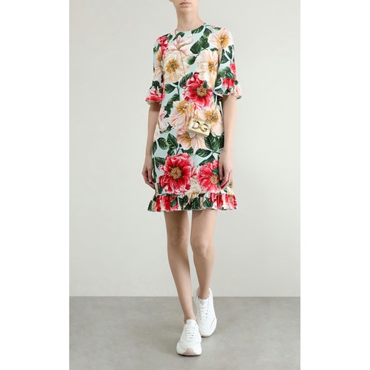 Kleid mit Blumenprint und Rüschen-Details Dolce & Gabbana S - 42 IT showroom.pl