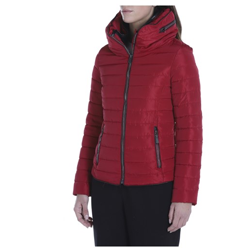 Czerwona kurtka damska Versace z kapturem krótka 