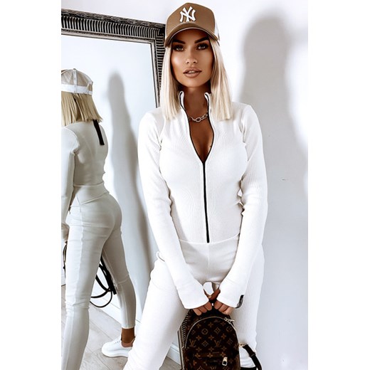 Kombinezon prążek CHIERI Kremowy XS/S Label35 M/L MILAGRO STORE