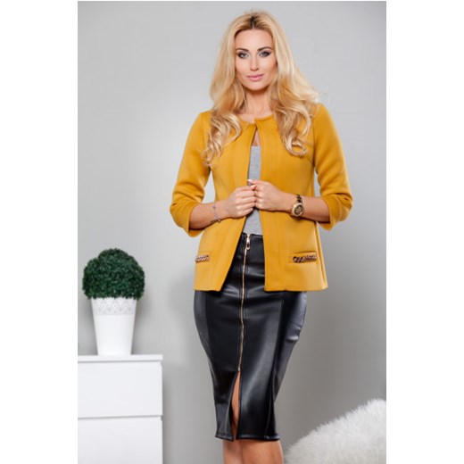 Marynarka musztardowa TA2269 L fasardi.com okazyjna cena