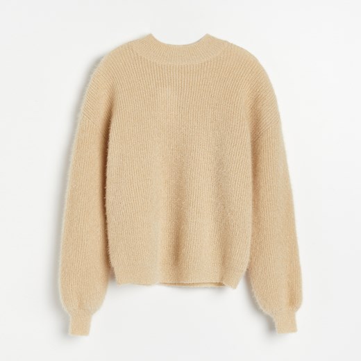 Reserved - Sweter z domieszką błyszczącej nitki - Złoty Reserved S okazyjna cena Reserved