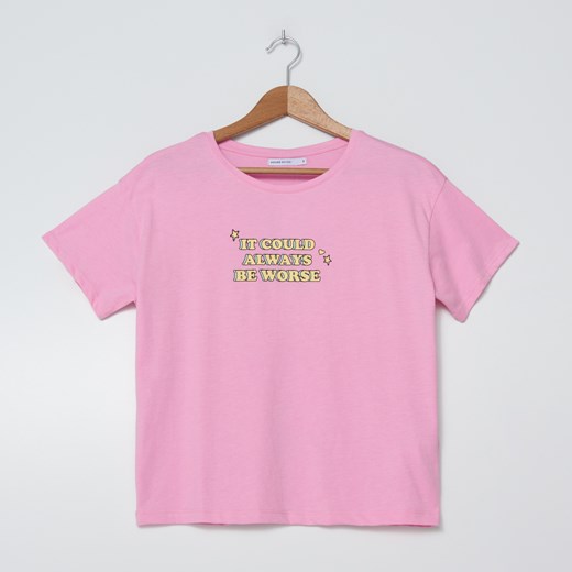 House - T-shirt z napisem - Różowy House M House