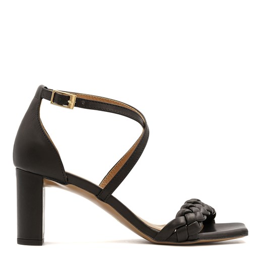 Sandały damskie Neścior na lato z klamrą skórzane 