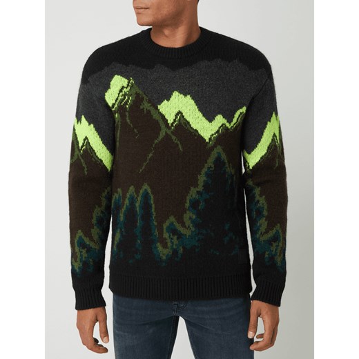 Sweter z tkanym wzorem model ‘Arconeon’ XL okazja Peek&Cloppenburg 