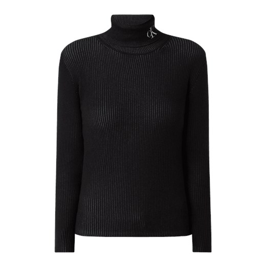 Sweter z wywijanym kołnierzem o prążkowanej fakturze S promocyjna cena Peek&Cloppenburg