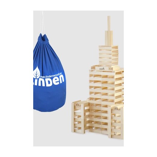 Klocki Linden 300 szt. w eko worku Linden Klocki uniwersalny Mustache.pl