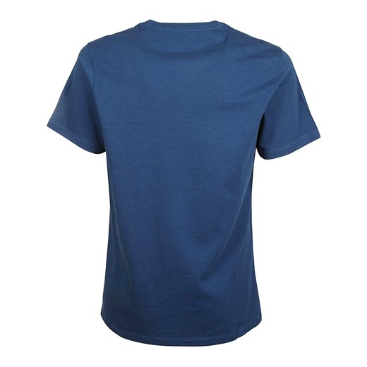 T-shirt męski Barbour w nadruki z krótkim rękawem niebieski z bawełny 