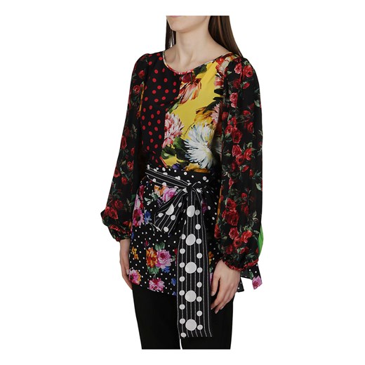 Bluzka damska wielokolorowa Dolce & Gabbana z długimi rękawami 