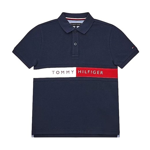 Granatowy t-shirt chłopięce Tommy Hilfiger 