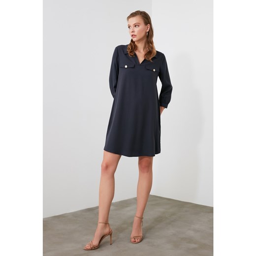 Trendyol Navy Pocket Detail Dress Trendyol 34 Factcool