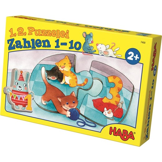HABA Pierwsze puzzle Liczby 1 - 10 (HB7468) babyhop-pl zolty 