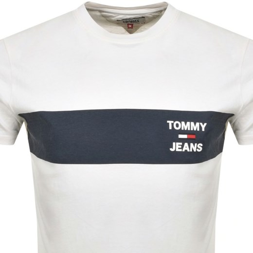 T-shirt męski Tommy Hilfiger w stylu młodzieżowym z bawełny z napisem 