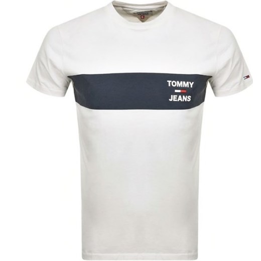 T-shirt męski Tommy Hilfiger w stylu młodzieżowym z napisem z bawełny z krótkim rękawem 