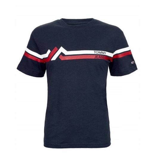 Tommy Hilfiger T-shirt Męski Regular Fit Navy ze sklepu dewear.pl w kategorii T-shirty męskie - zdjęcie 110230690