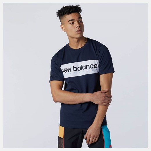 T-shirt męski New Balance z krótkimi rękawami młodzieżowy 