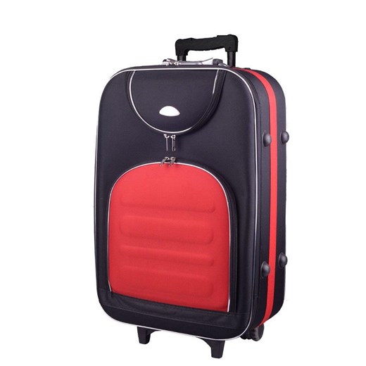 Mała kabinowa walizka PELLUCCI RGL 801 S Czarno Czerwona Pellucci okazyjna cena Bagażownia.pl