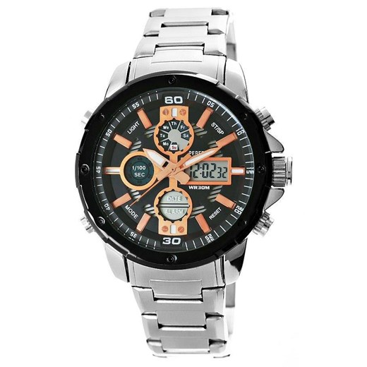 Zegarek Męski Perfect A8026B-1 Dual Time Iluminacja i Fluorescencja Perfect promocja Bagażownia.pl
