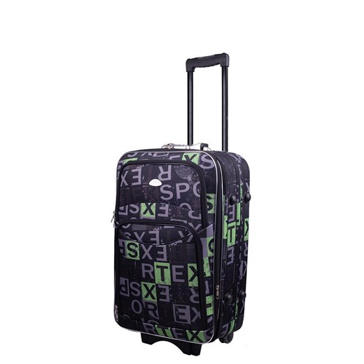 Mała kabinowa walizka PELLUCCI RGL 773 S Czarno Zielona Pellucci promocyjna cena Bagażownia.pl