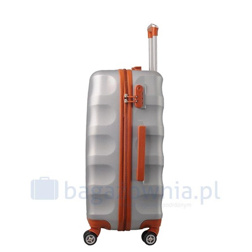 Średnia walizka KEMER RGL EXCLUSIVE 6881M Srebro brązowa Kemer okazyjna cena Bagażownia.pl