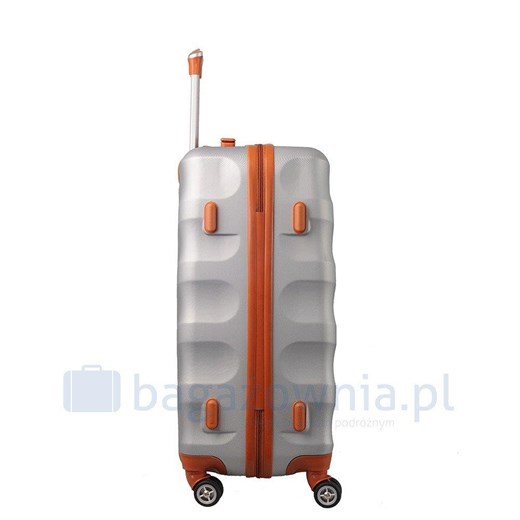 Średnia walizka KEMER RGL EXCLUSIVE 6881M Srebro brązowa Kemer Bagażownia.pl okazja