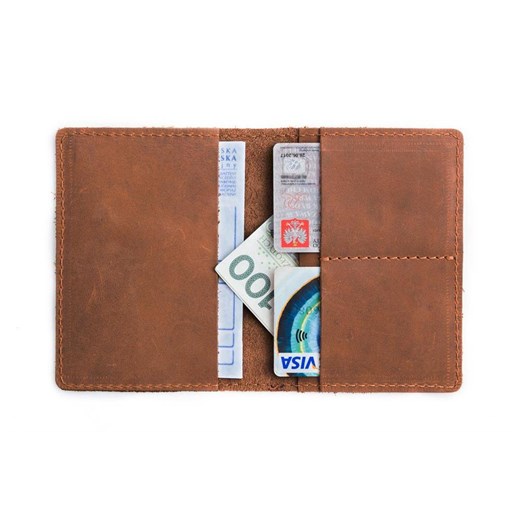 Jasno brązowy portfel slim wallet BRØDRENE SW01 okazyjna cena Bagażownia.pl