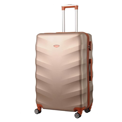 Duża walizka KEMER RGL EXCLUSIVE 6881L Złoto Brązowa Kemer wyprzedaż Bagażownia.pl