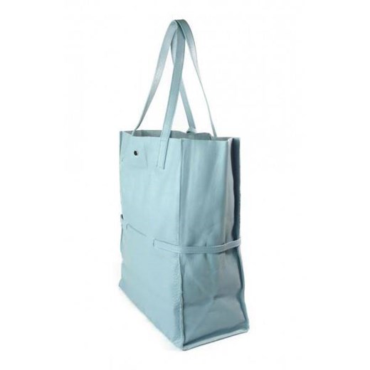 Duży pojemny worek XXL Vera Pelle Shopper bag A4  błękitny  VPX57BB Kemer okazyjna cena Bagażownia.pl