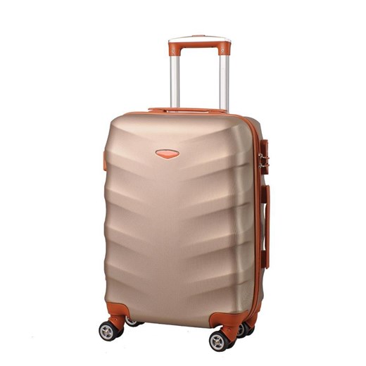 Mała kabinowa walizka KEMER RGL EXCLUSIVE 6881 SS Złoto brązowa Kemer Bagażownia.pl okazyjna cena