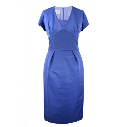 Sisel sukienka niebieska z rękawkiem n-fashion-pl niebieski Biustonosze